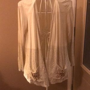 Logo by Lori Goldstein slub cotton embellished jkt